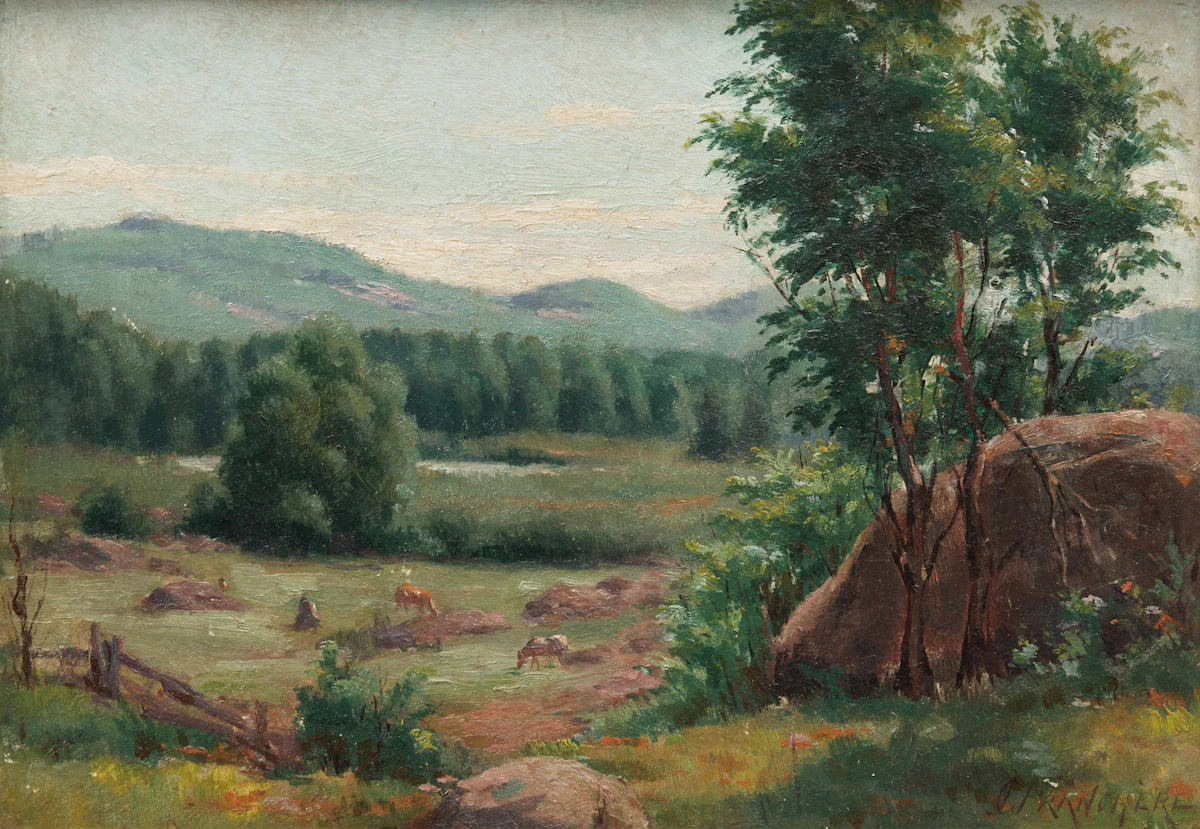 Joseph-Charles Franchère, Forest Landscape, oil on board