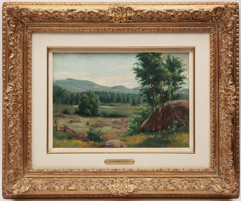 Joseph-Charles Franchère, Forest Landscape, oil on board - view 2