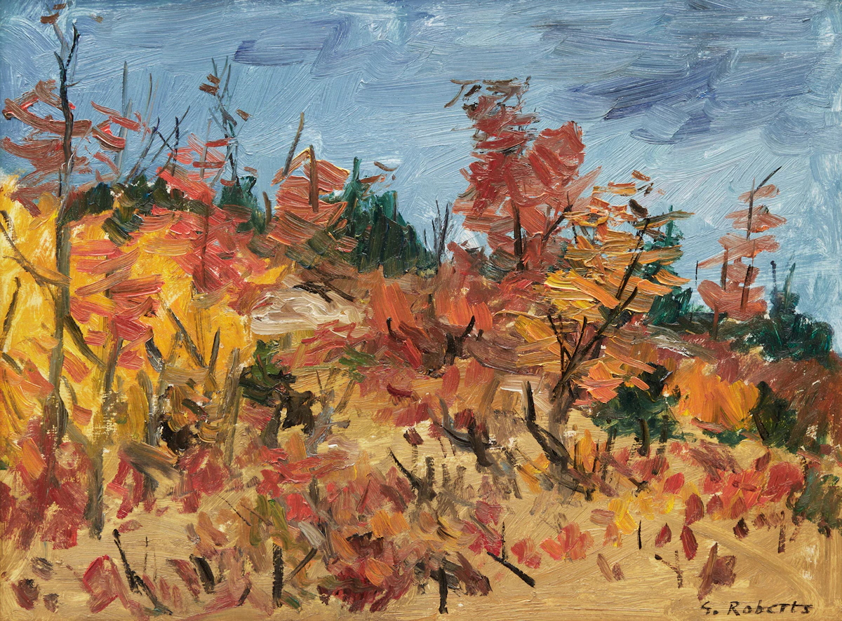 William Goodridge Roberts, Automne, oil on board