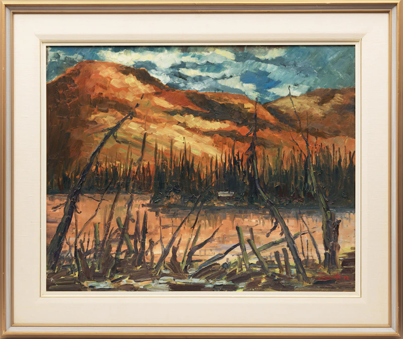 Bruno Côté, Shoreline Landscape, oil on board - view 2