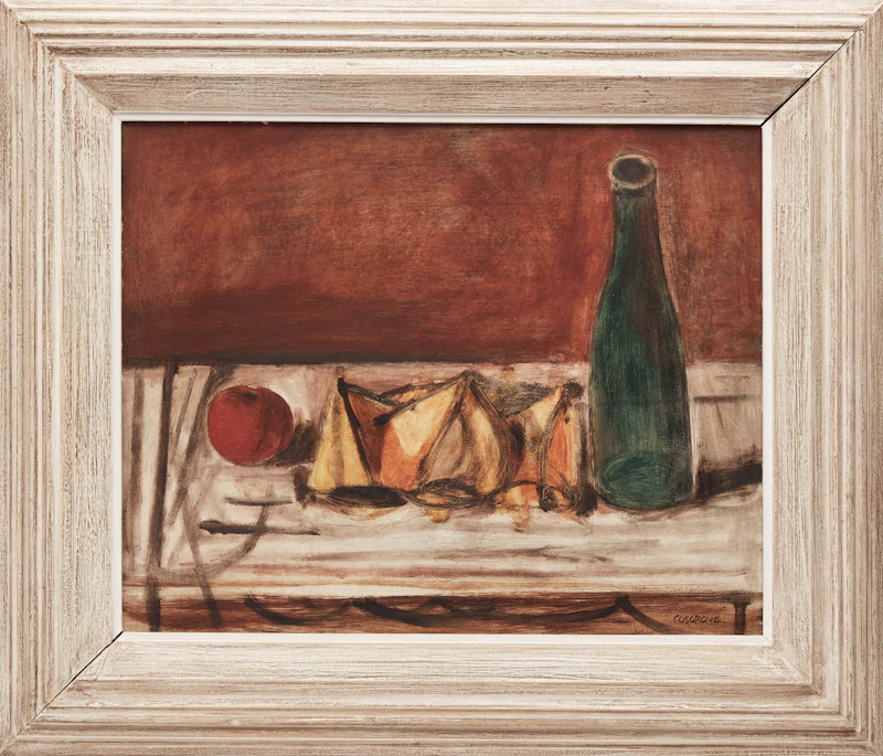 Stanley Morel Cosgrove, Nature morte à la bouteille, 1953, oil on board - view 2