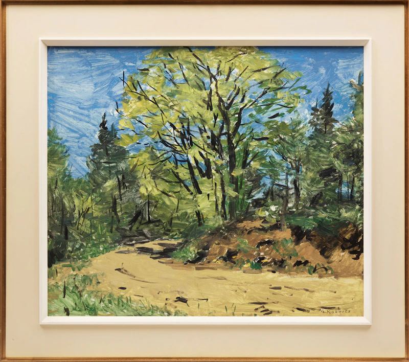 William Goodridge Roberts, Road and Trees, oil on board - view 2