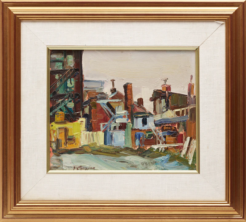 Armand Tatossian, Two Street Scenes, two oil paintings - view 2