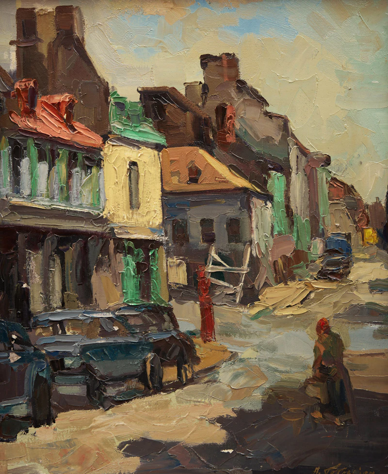 Armand Tatossian, Two Street Scenes, two oil paintings - view 4
