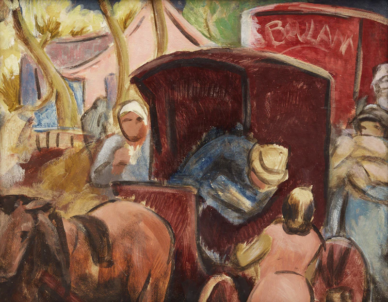 Figures at a Carriage, c.1960 by André Charles Biéler