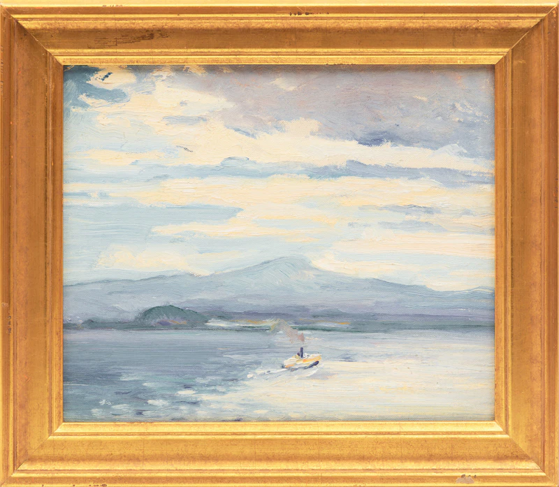 George Paginton, Steamboat in the St. Lawrence, oil on canvas board - view 2
