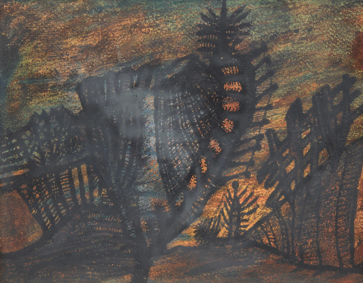 Jean-Paul Mousseau, Abstraction, mixed media on paper