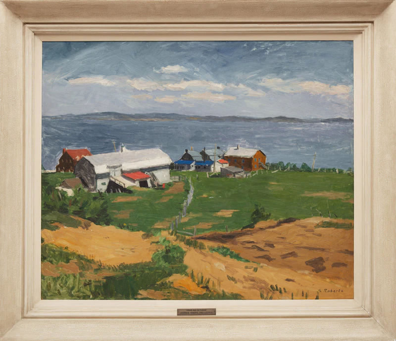 William Goodridge Roberts, Ferme bas du fleuve, oil on board - view 2