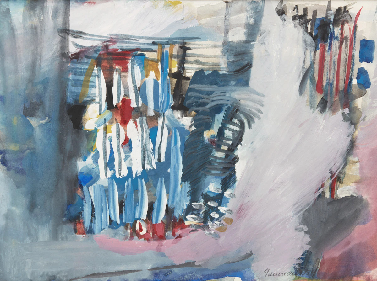 Pierre Gauvreau, Untitled Abstract, oil on paper
