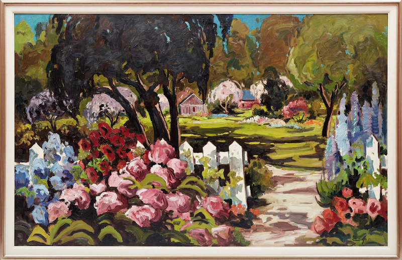Bruno Côté, Bouchard's Garden, oil on board, 1987 - view 2