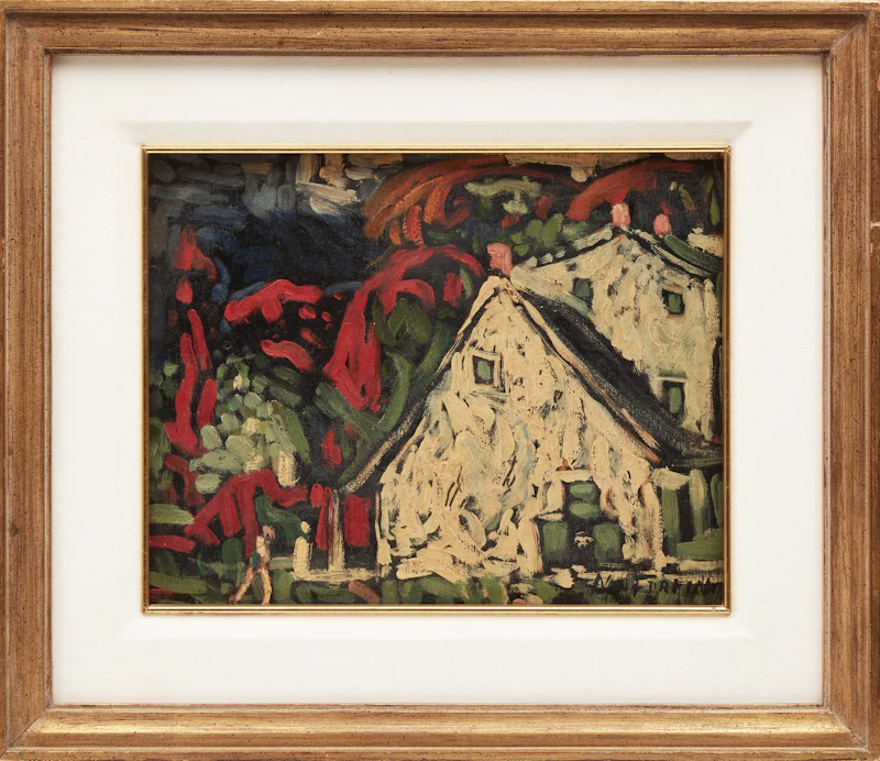 Marc-Aurèle Fortin, House in St. Rose, oil on board - view 2