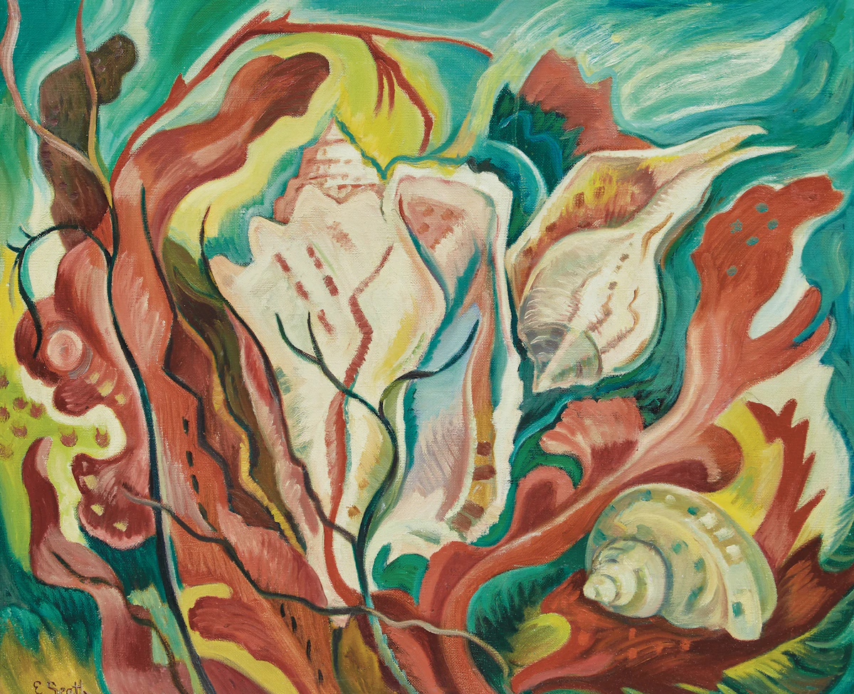 Ethel Seath, Shell Pattern, oil on canvas