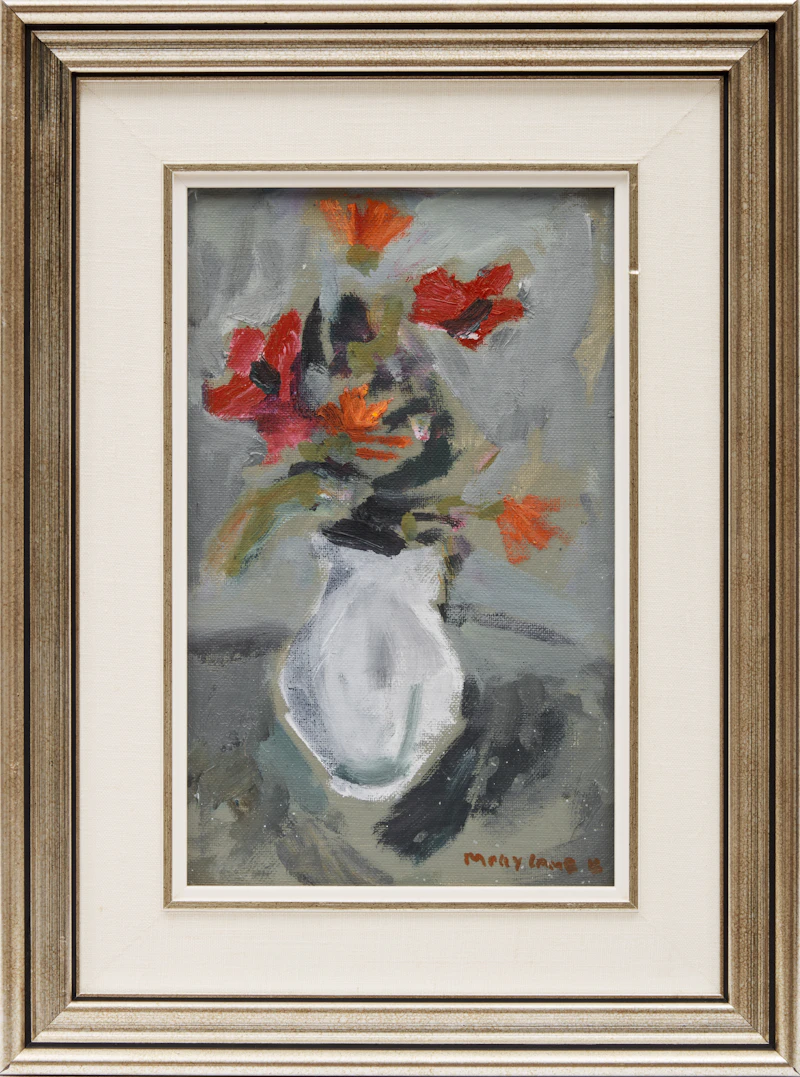 Molly Lamb Bobak, Still Life with Flowers, oil on canvas board - view 2