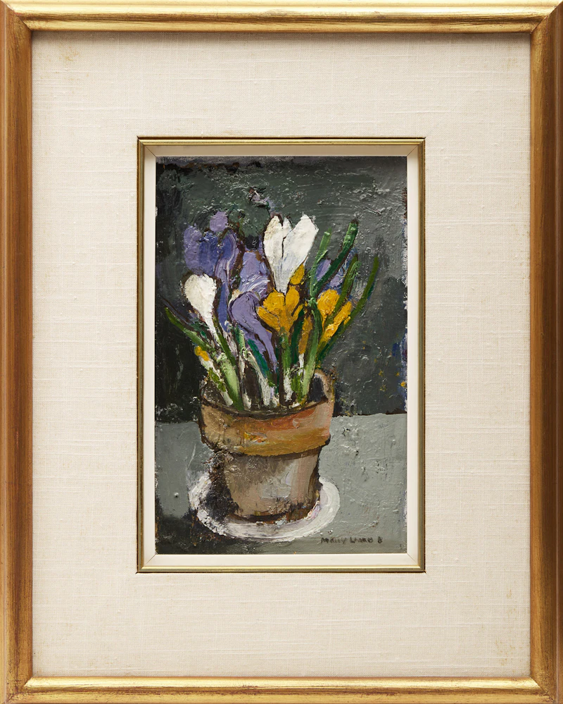 Molly Lamb Bobak, Crocus, oil on canvas laid down on board - view 2