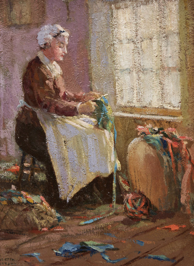 Cutting Carpet Rags by Henrietta H. Britton