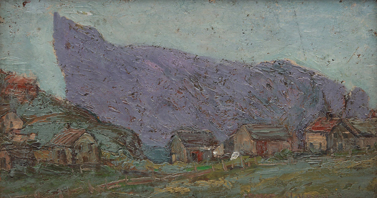 Florence Helena McGillivray, Percé Rock, oil on board, 1919