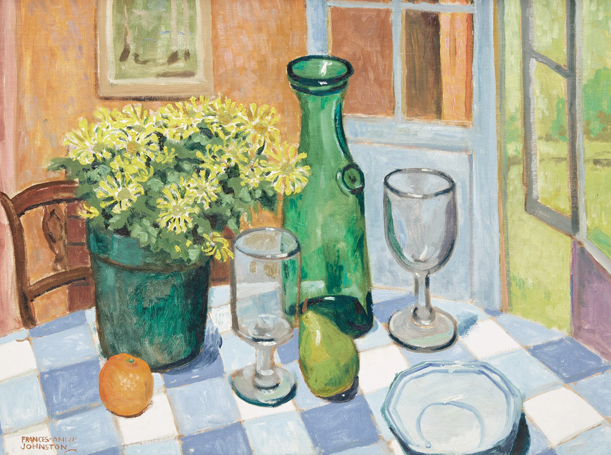 Frances Anne Johnston, Corner of the Dining Room, c.1970, oil on canvas board, circa 1970