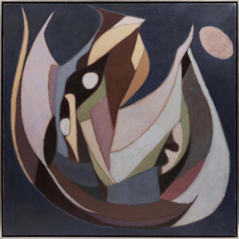 Jeanne Rhéaume, Fleur lunaire, oil on canvas, 1970 - view 2