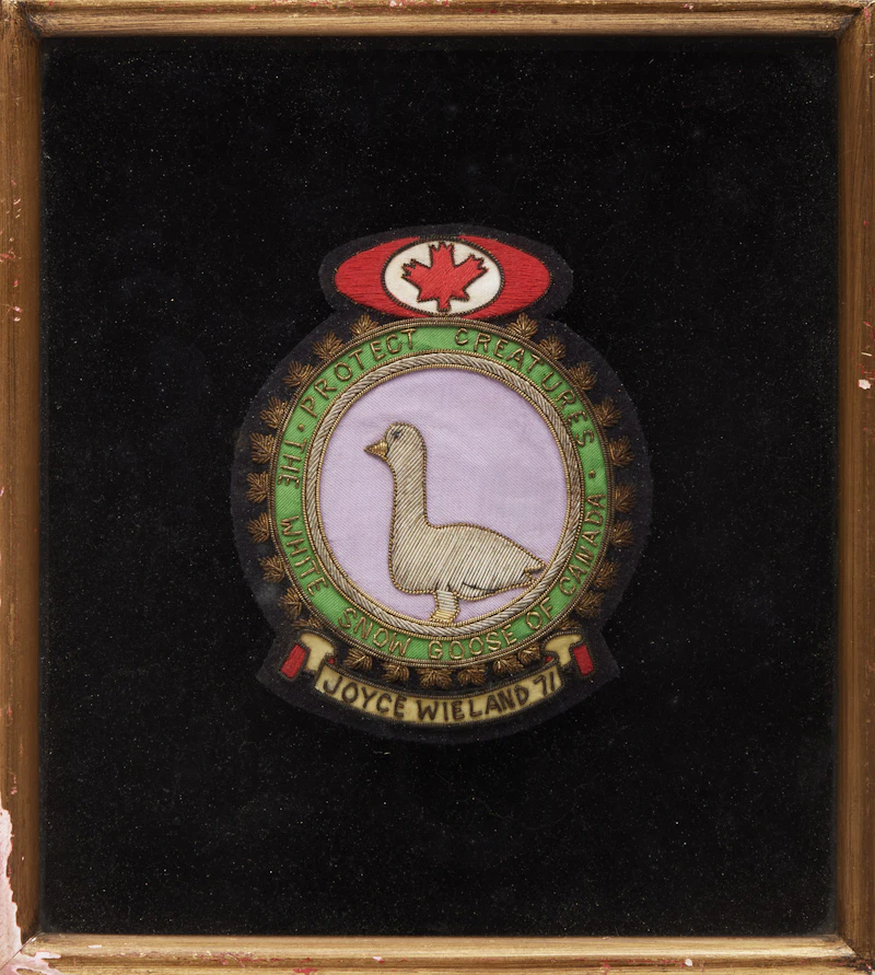 Joyce Wieland, The White Snow Goose of Canada, embroidery floss crest, 1971 - view 2