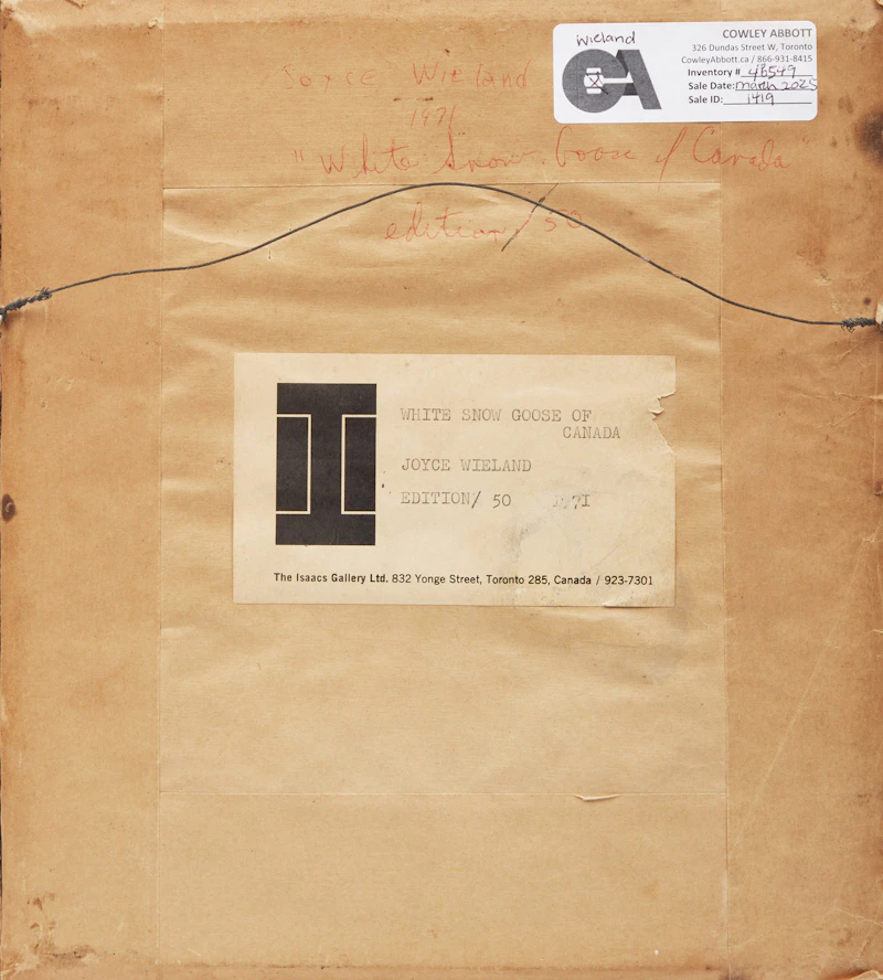 Joyce Wieland, The White Snow Goose of Canada, embroidery floss crest, 1971 - view 3