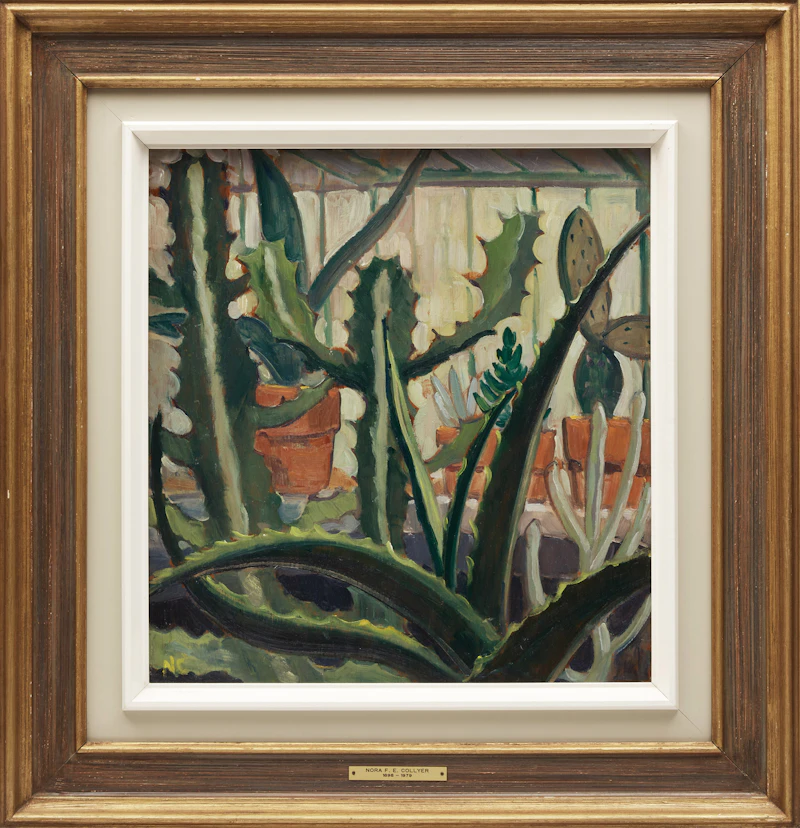 Nora Frances Elisabeth Collyer, Cacti, double-sided oil on panel - view 2