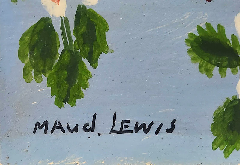 Maud Lewis, Three Birds, mixed media on board - view 2