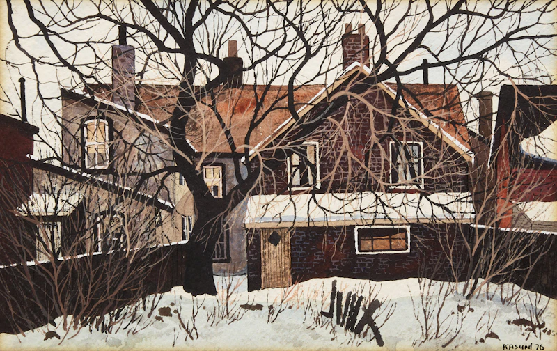 Backyard with Tree, Seaton Street by John Kasyn