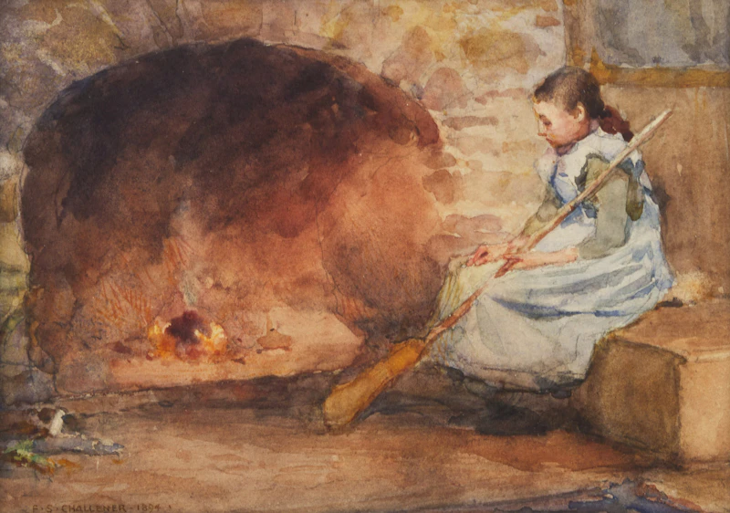 Fireside by Frederick Sproston Challener
