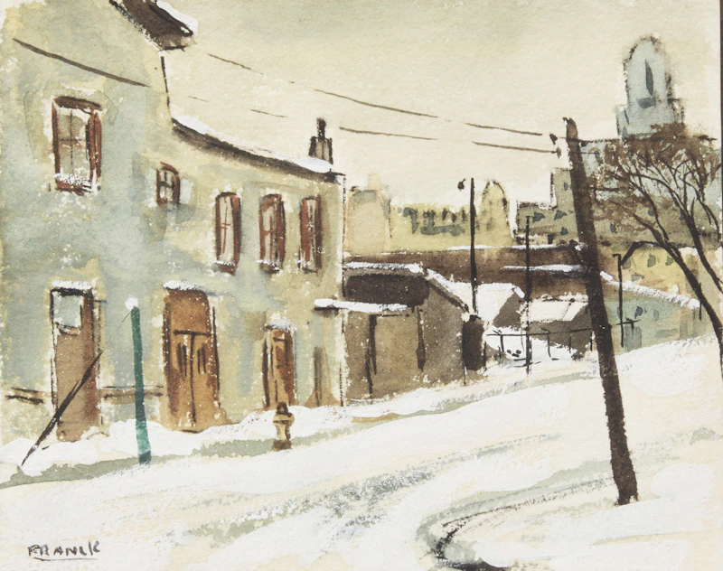 Albert Jacques Franck, Old St. Patrick Street; Wet Snow, two watercolours - view 4