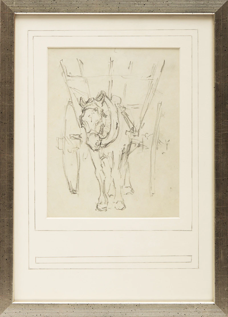 Manly Edward MacDonald, Horse and Cart, pencil drawing - view 2