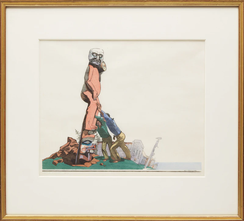 Walter Joseph Phillips, Planting a Zunuk, colour woodcut - view 2