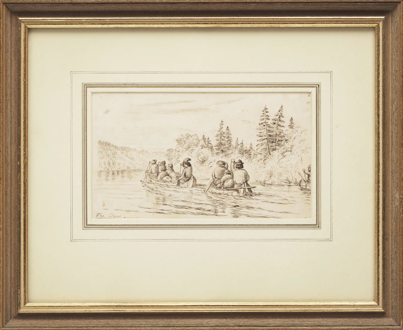 William Hind, The Start, pen and ink drawing - view 2