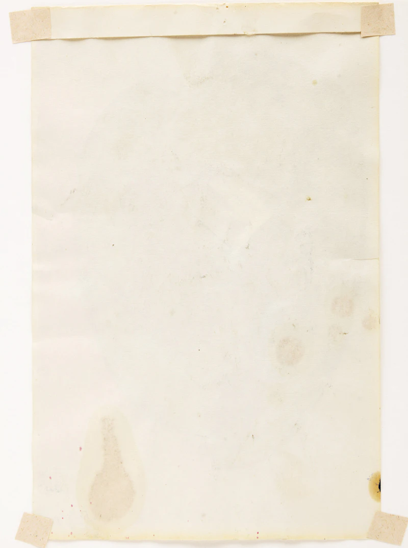 Sorel Etrog, Untitled (Blue and Black), watercolour with gouache, 1958 - view 3