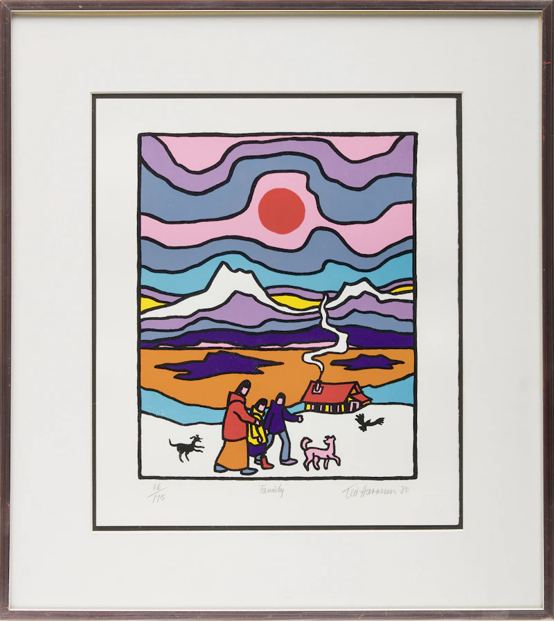Ted Harrison, Family, colour serigraph, 1980 - view 2