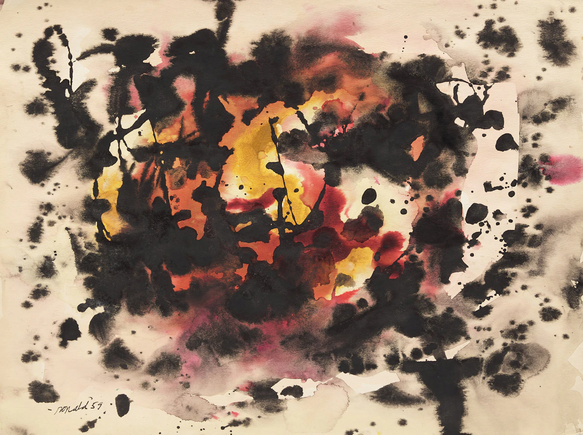 William Ronald, Untitled Abstraction, watercolour, 1959