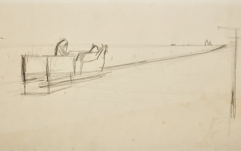 William Kurelek, Immigrant Farms in Canada Series, double sided graphite on card, circa 1965 - view 2