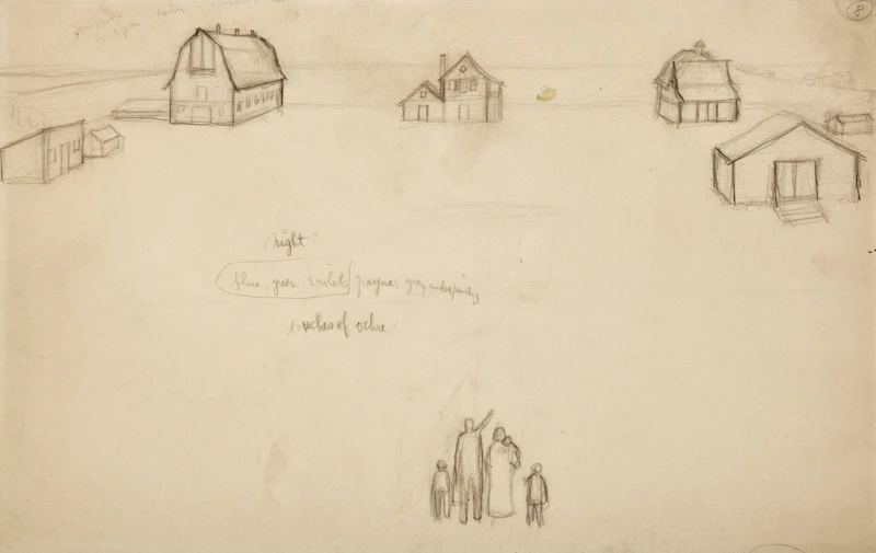William Kurelek, Welcome Home Apostle, graphite
