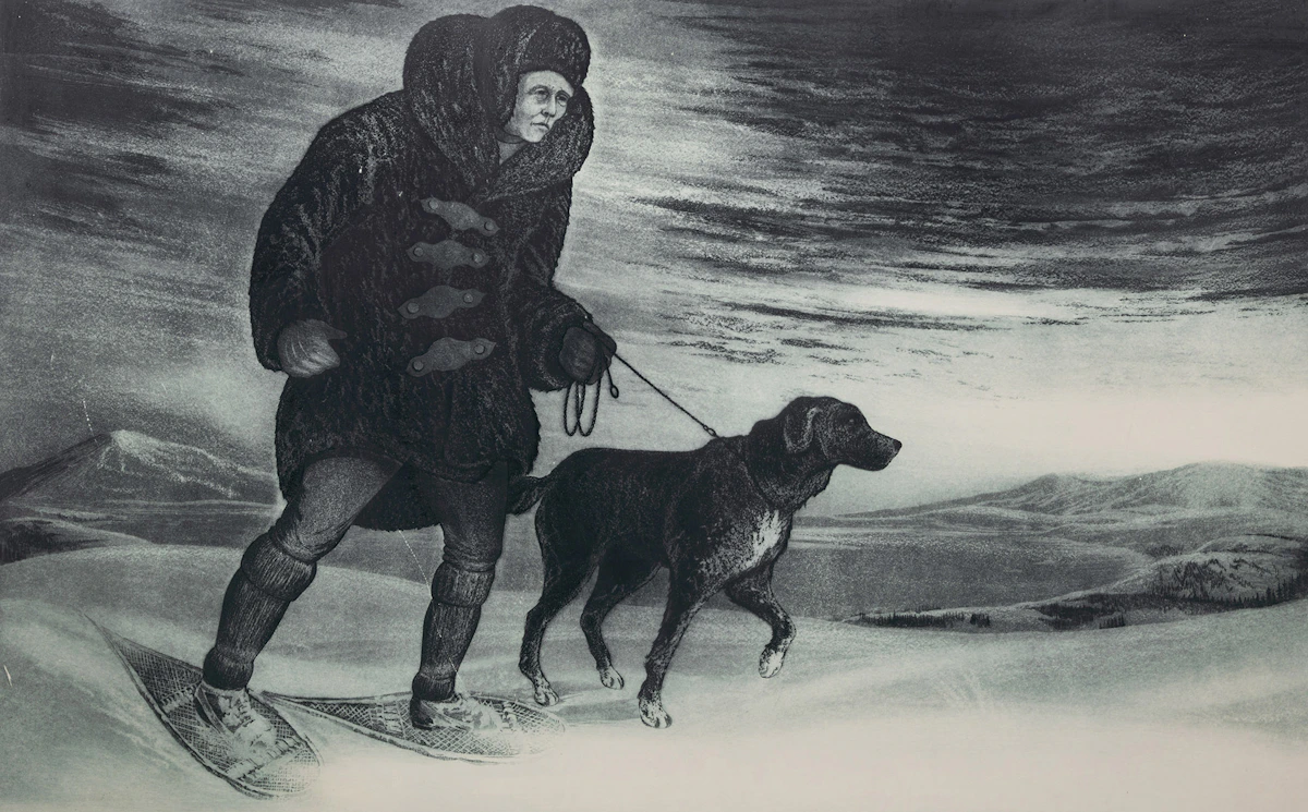 David Lloyd Blackwood, Northern Patrol, colour etching and aquatint, 1973