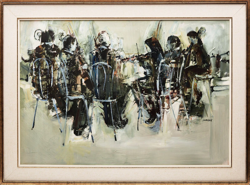 Jean Edmonds Hancock, Back Stage, oil on board - view 2