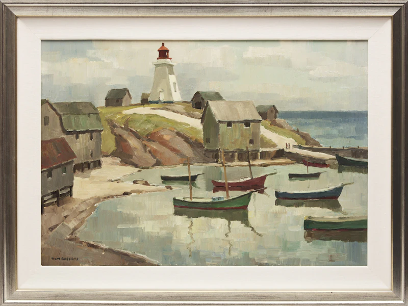Thomas Keith Roberts, Neil's Harbour, Cape Breton Island, oil on board - view 2