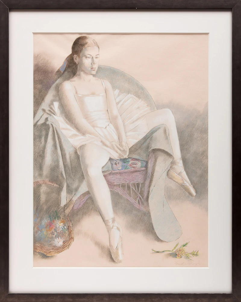 Fred Ross, Young Dancer, c.1970, pastel, circa 1970 - view 2