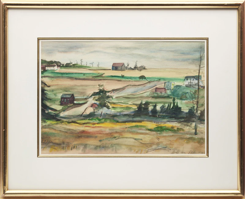 Jack Weldon Humphrey, Farm Near St.John, New Brunswick, 1959, watercolour - view 2