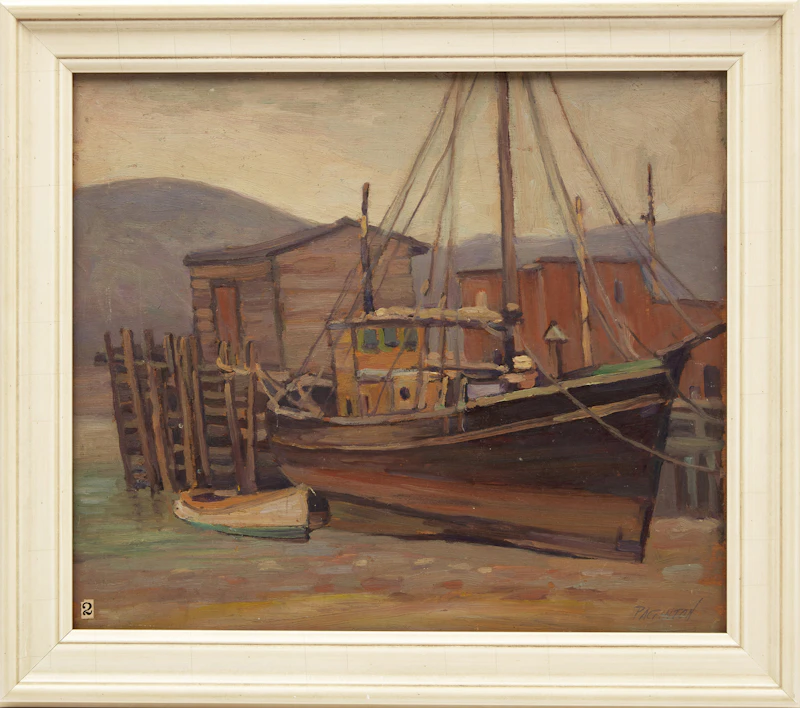 George Paginton, Ebb Tide, Digby, Nova Scotia, oil on board, circa 1927 - view 2