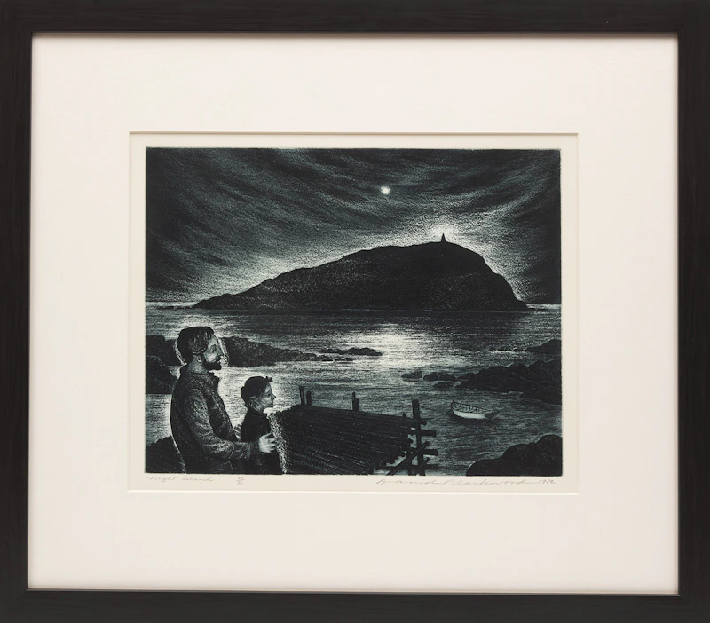 David Lloyd Blackwood, Night Island, colour etching and aquatint, 1982 - view 2