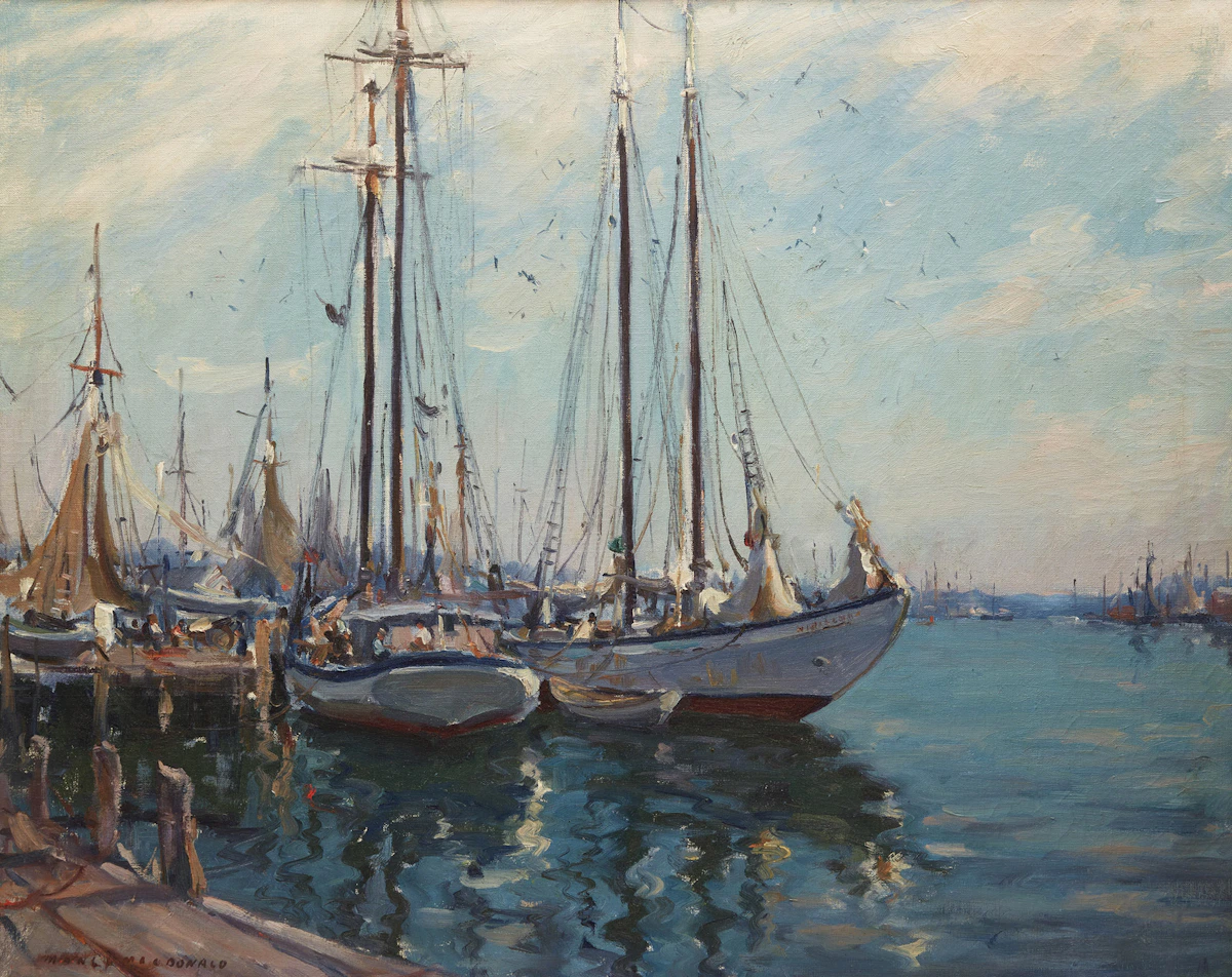Manly Edward MacDonald, Fishing Fleet, Gloucester, oil on canvas