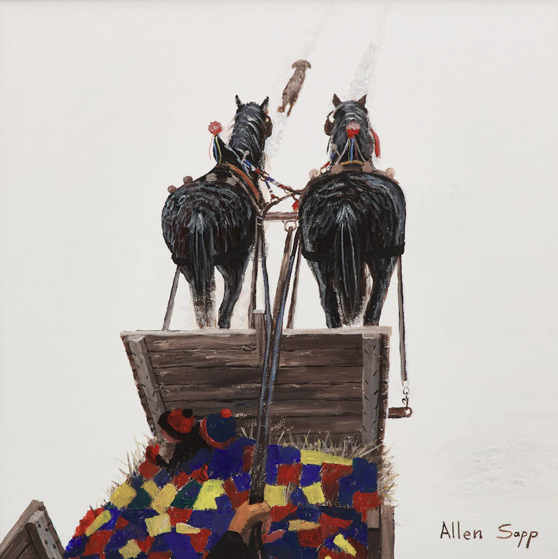 Going to Visit Nokum by Allen Sapp