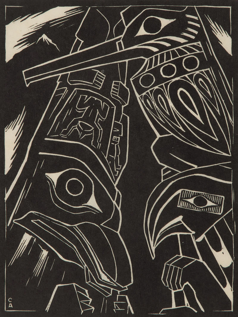 Totem Poles by Ernest Caven Atkins