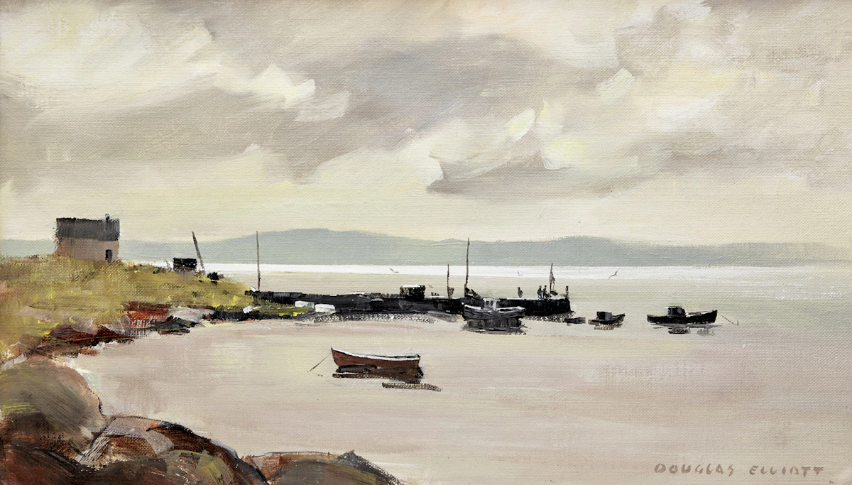 Douglas Ferguson Elliott, Afternoon Silhouettes, Indian Harbour, Nova Scotia, oil on board