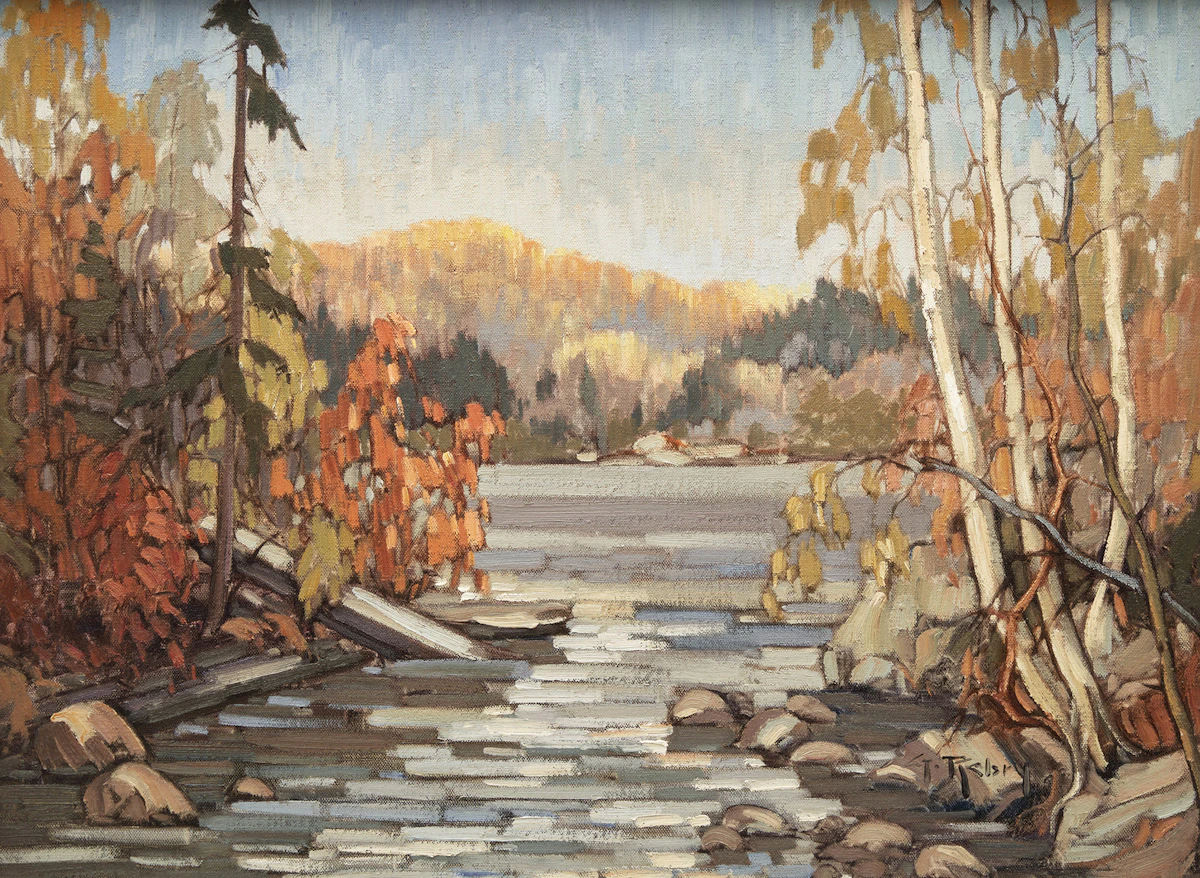 Gaston Rebry, Autumn Landscape, oil on canvas, 1982