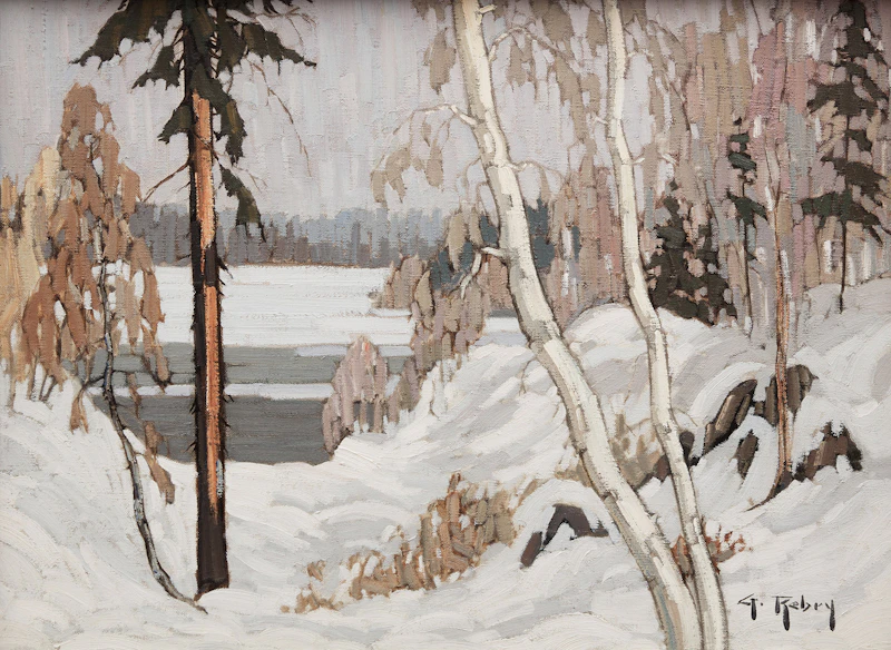 Winter Landscape by Gaston Rebry